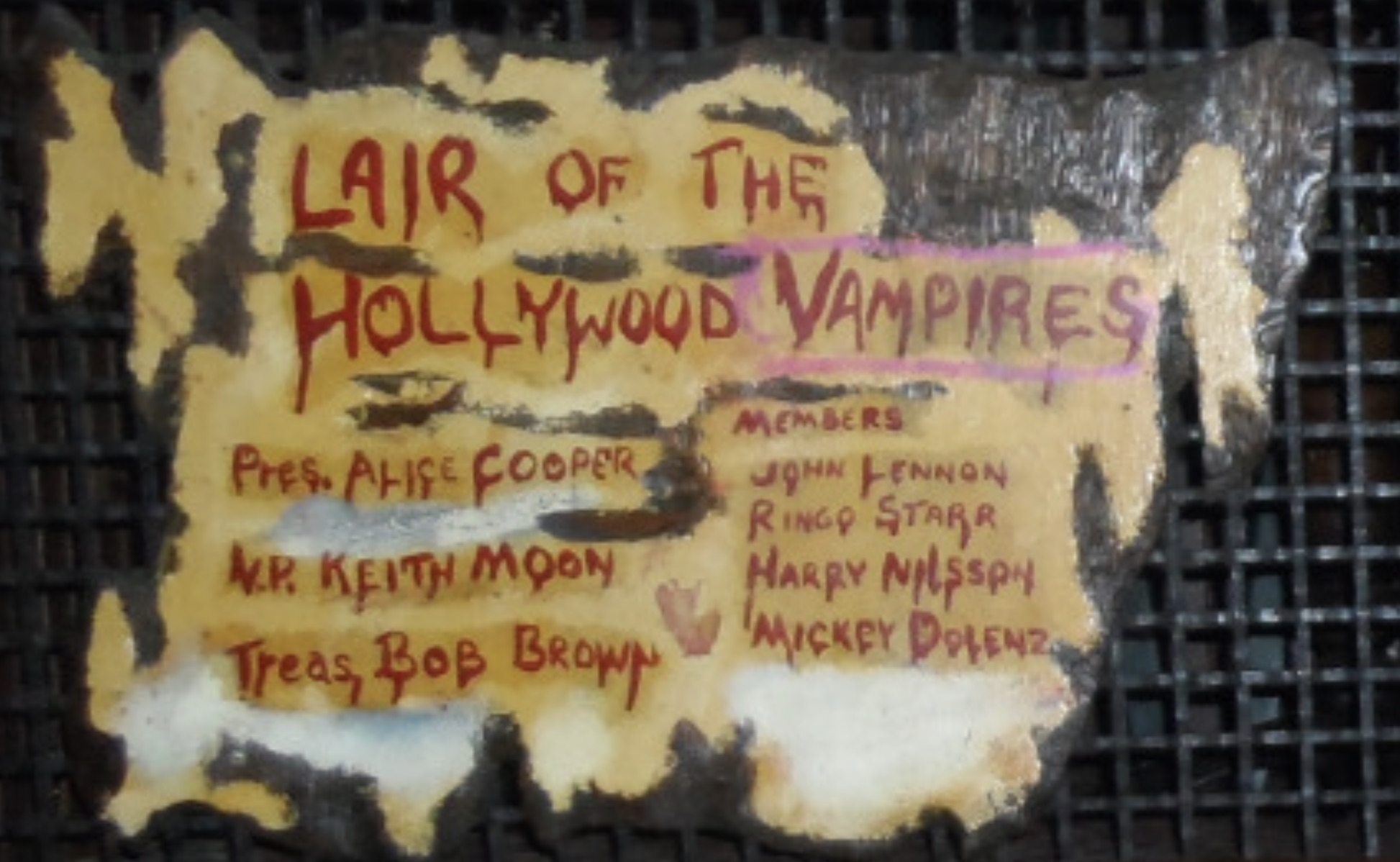 The "Hollywood Vampires" drinking club mural